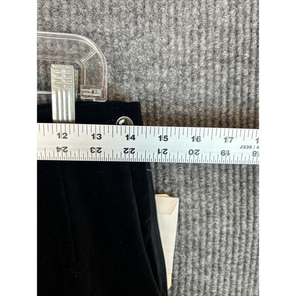 Vintage Casual Corner Women's Velvet Stretch Pants Black Sz 10 Whimsy Goth Vibes - Picture 8 of 10